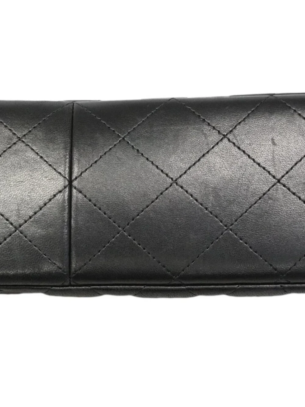 Chanel Shoulder Bag Maxi Quilted Lambskin Black Gold